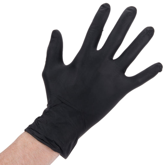 NITRILE HD GLOVE / BLACK / X-LARGE / 6 MIL / 100/BOX (10/CS)