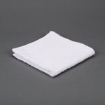 GANESH CLASSIC CAM BORDER WASHCLOTHS 12X12 100% COTTON WHITE 1LB/DZ