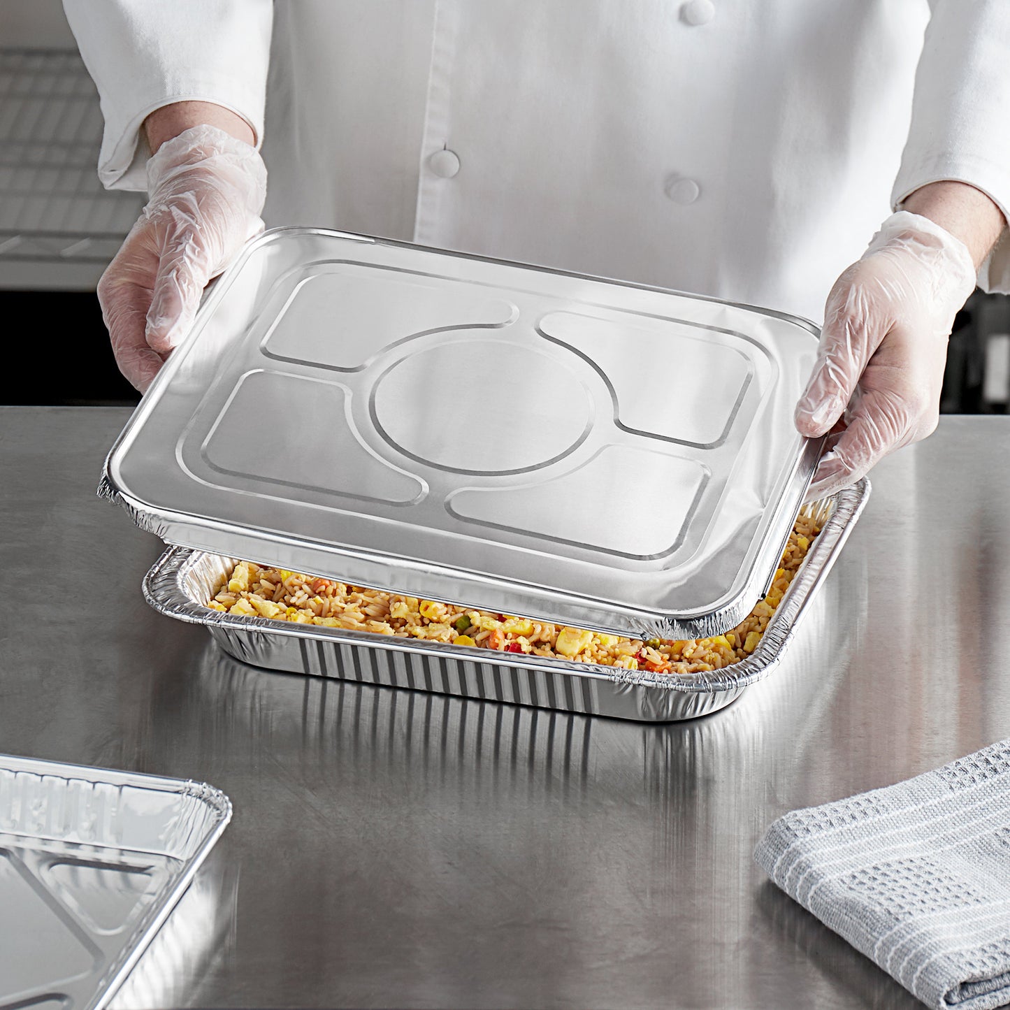 FOIL STEAM TABLE PAN LID / HALF SIZE (100/CS)