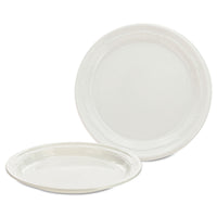 DART IMPACT PLASTIC DINNERWARE PLATE 7" WHITE | 1000 PER CASE, 8 BAGS, 125 SINGLES PER BAG