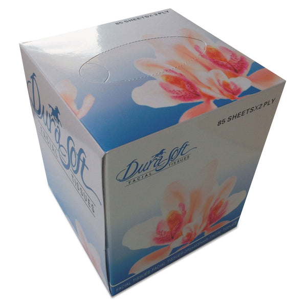 CUBE FACIAL TISSUE CUBE BOX, 2-PLY, WHITE, 85 SHEETS/BOX, 36 BOXES/CARTON