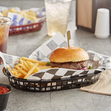 FAST FOOD BASKET / BLACK / OVAL / 11" X 7" (12/PK)