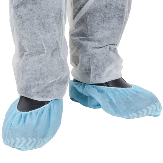 SHOE COVER / BLUE / NON-SKID BOTTOM / LARGE (400/CS)