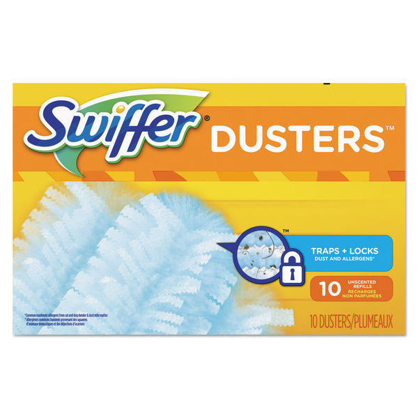 SWIFFER REFILL DUSTERS, DUST LOCK FIBER, LIGHT BLUE, UNSCENTED, 10/BOX, 4 BOX/CASE