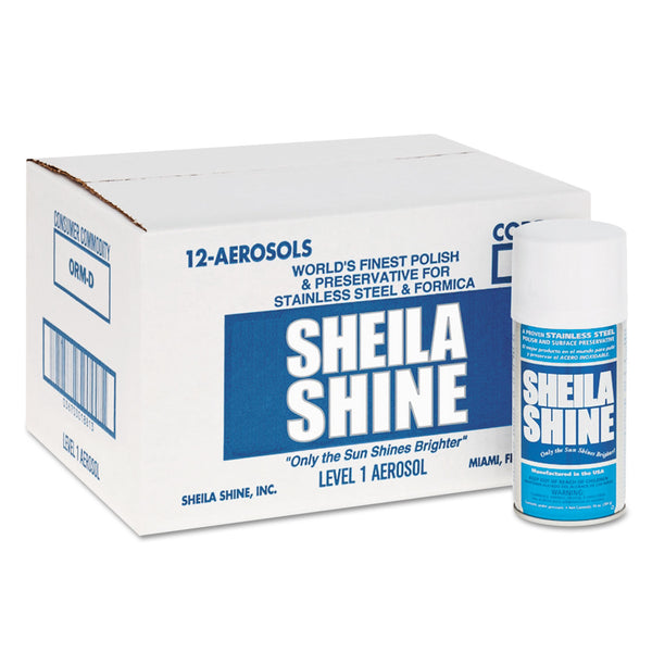 SHEILA SHINE STAINLESS STEEL CLEANER & POLISH, 10OZ AEROSOL, 12/CARTON