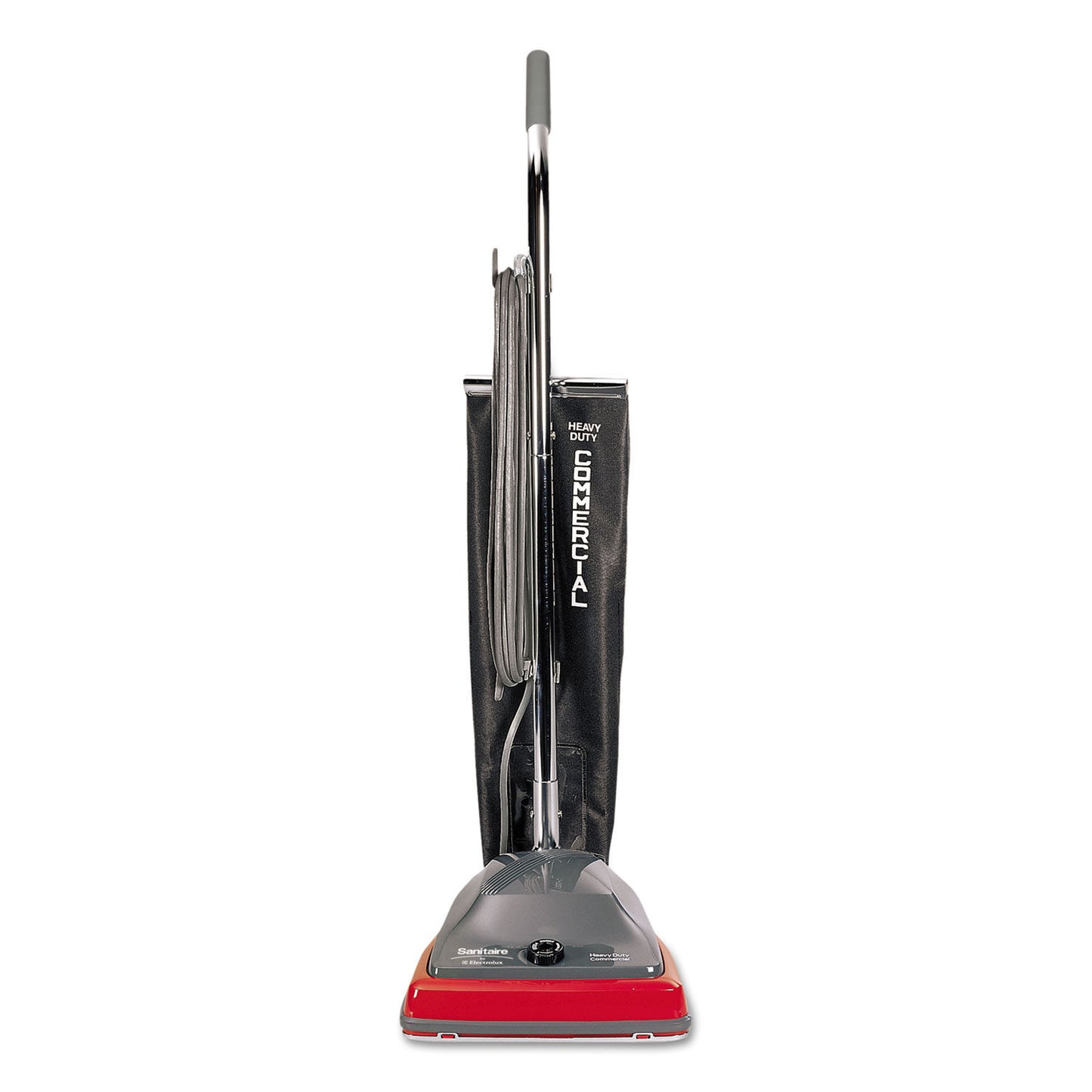 SANITAIRE VACUUM / TRADITION UPRIGHT VACUUM WITH SHAKE-OUT BAG, 12 LB, GRAY/RED