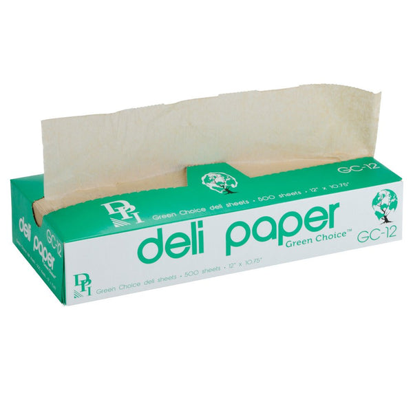 American Metalcraft PPCN1212 12 x 12 Natural Newspaper Print Deli  Sandwich Wrap Paper - 1000/Pack