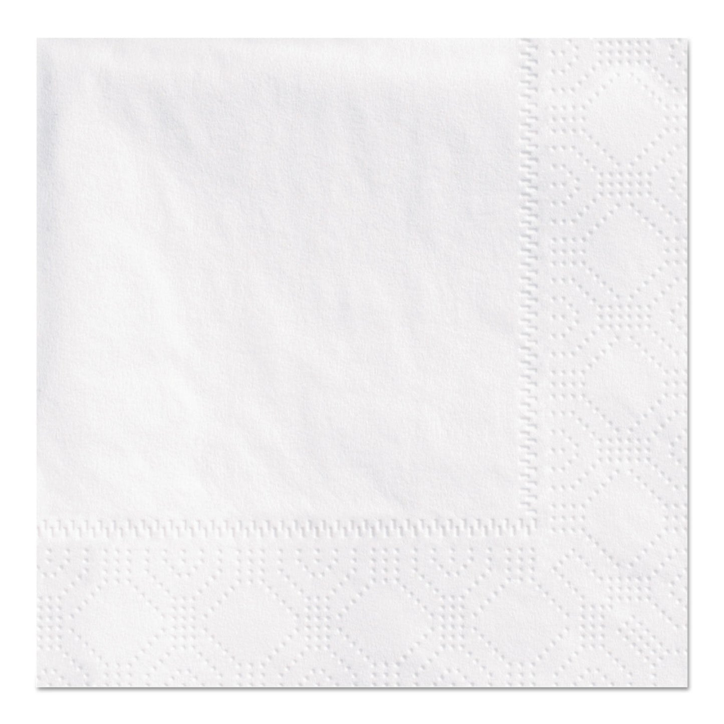 HOFFMASTER BEVERAGE NAPKINS, 2-PLY 9 1/2 X 9 1/2, WHITE, EMBOSSED (1,000/CS)