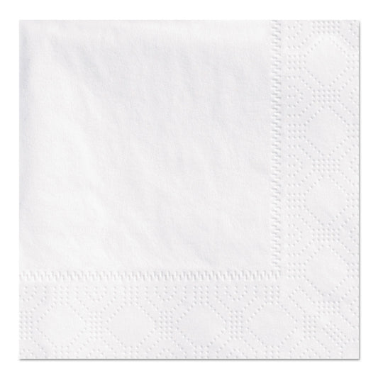 HOFFMASTER BEVERAGE NAPKINS, 2-PLY 9 1/2 X 9 1/2, WHITE, EMBOSSED (1,000/CS)