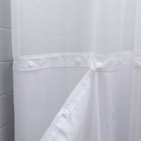 SHOWER CURTAIN / 71 X 74 / WITHOUT WINDOW / WHITE / !00% 95 GSM VIRGIN POLYESTER FABRIC