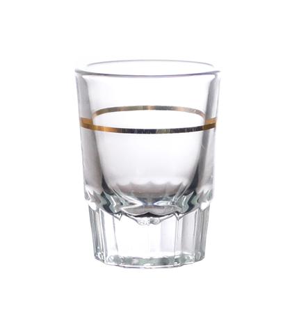 2 OZ BARCONIC SHOT GLASS WITH GOLD 1 OZ POUR LINE (72/CASE)