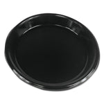 10 INCH PLASTIC PLATE / BLACK (500/CS)