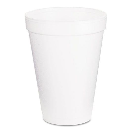 12J16 / FOAM DRINK CUPS, 12OZ, WHITE (25/40/1,000)