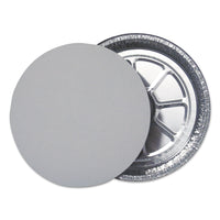 FLAT FOIL BOARD LIDS FOR 9" ROUND CONTAINERS (500/CS)