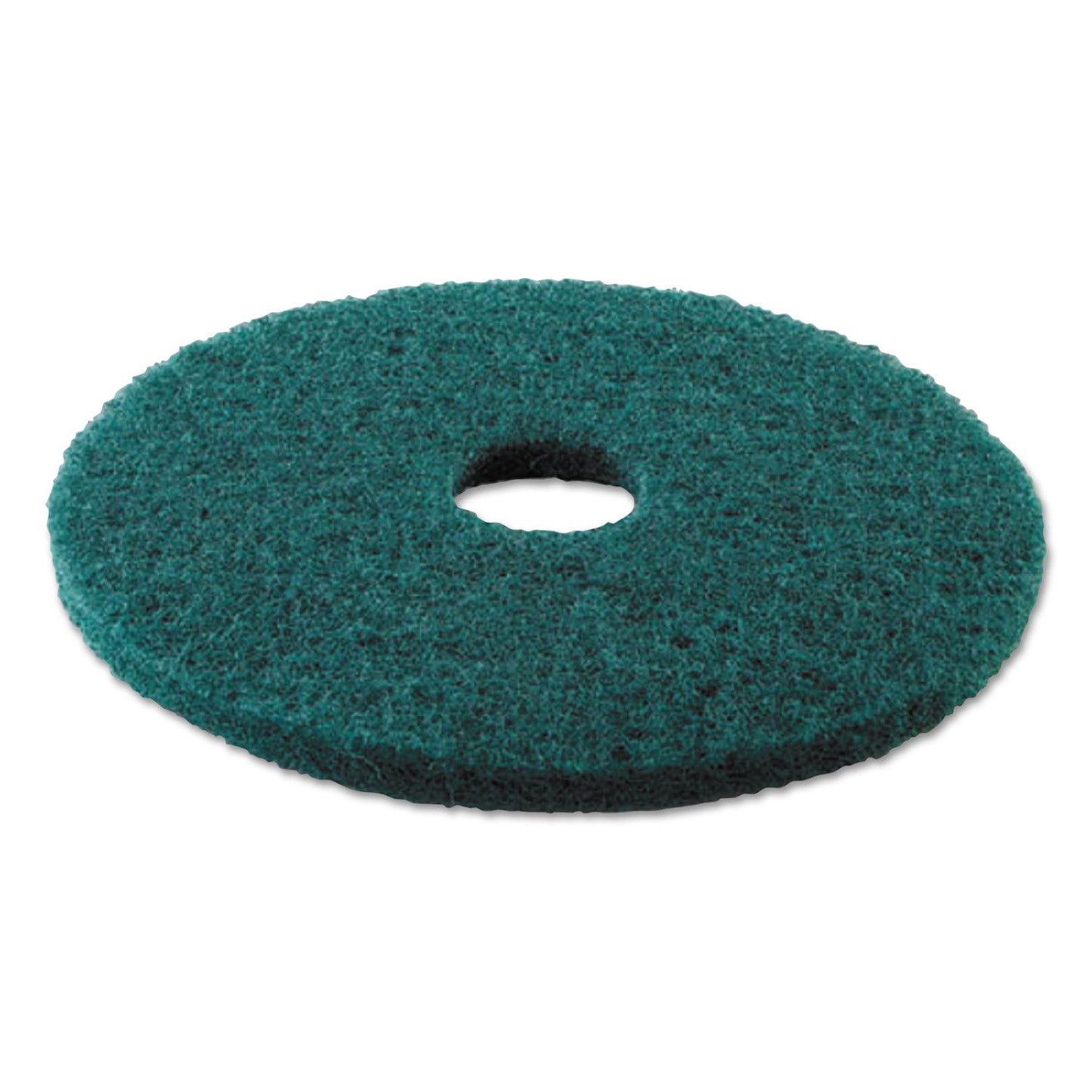HEAVY-DUTY SCRUBBING FLOOR PADS, 17" DIAMETER, GREEN, 5/CARTON