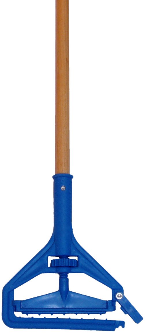 PLASTIC MOP WITH WOODEN MOP HANDLE