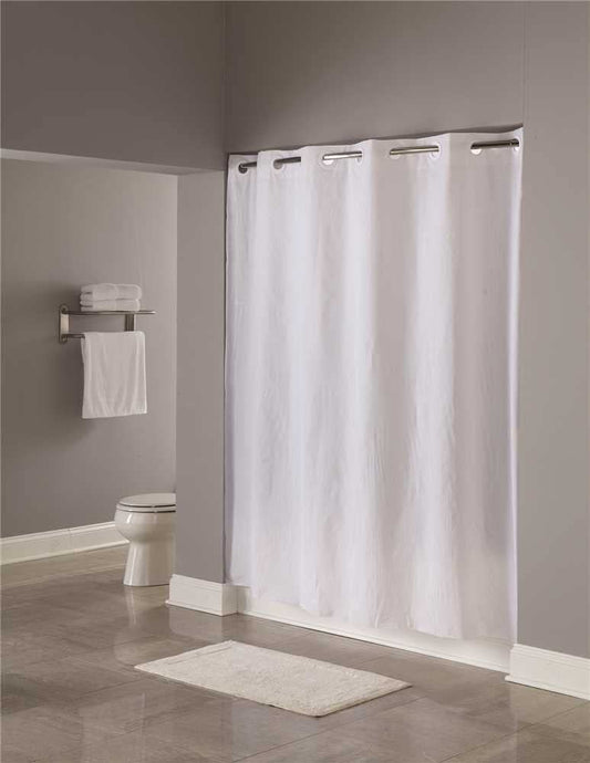 SHOWER CURTAIN / PIN DOT / HOOK-FREE POLESTER / 71 X 74