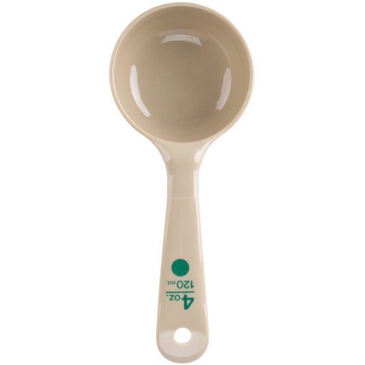 PORTION SPOON / 4 OZ / BEIGE AND GREEN (EACH)