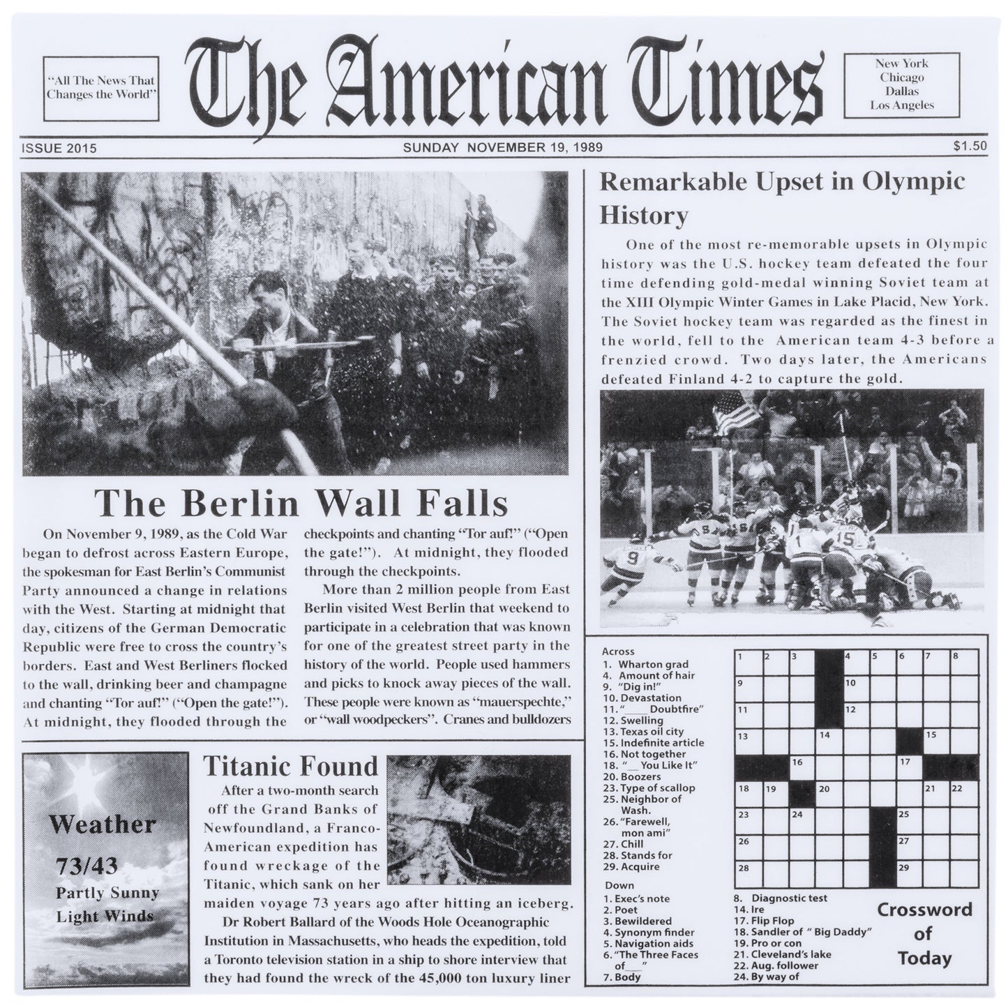 DELI PAPER / 12" X 12" NEWSPAPER PRINT DELI SANDWICH WRAP PAPER (1000/CS)