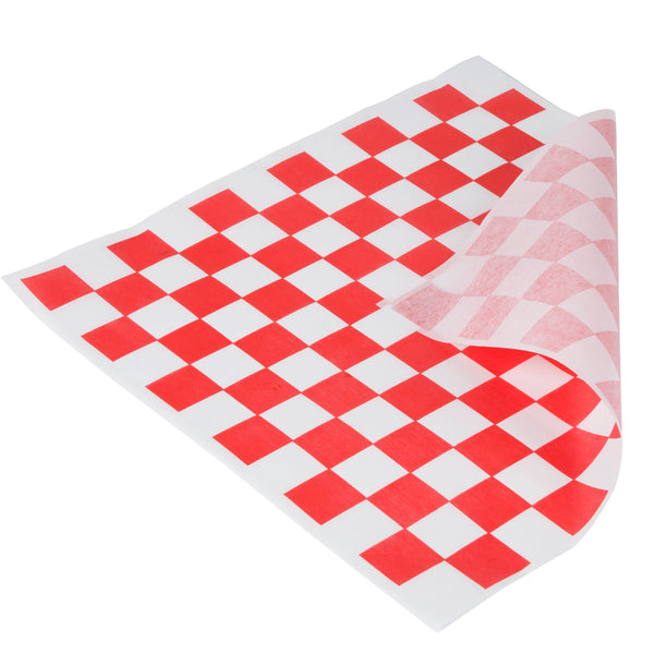 Choice 12 x 12 Red Check Deli Sandwich Wrap Paper - 1000/Pack