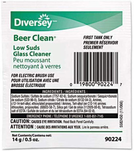 BEER GLASS CLEANER / POWDER PACKS / .5 OZ (100/CS)