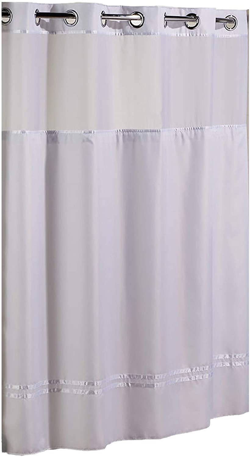 SHOWER CURTAIN / MYSTERY / HOOK-FREE POLESTER / 71 X 74