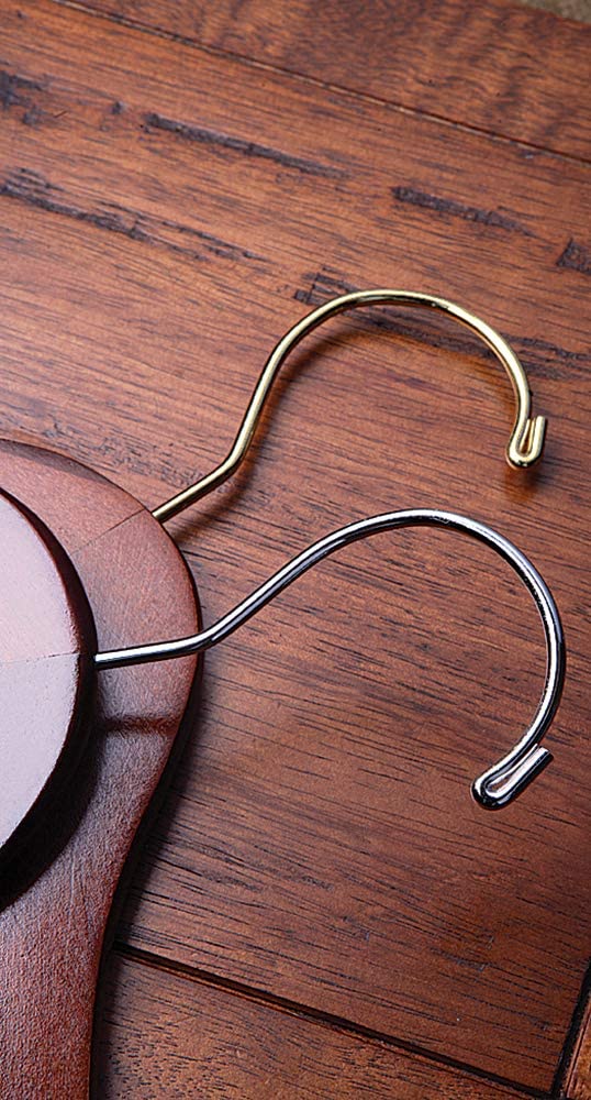 MEN'S WOOD FLAT SUIT HANGER-BALL TOP HOOK- WALNUT (100/CS)