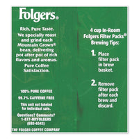 FOLGERS 4 CUP DECAF COFFEE FILTER PACKS, DECAFFEINATED, IN-ROOM LODGING, .6 OZ, 200/CARTON