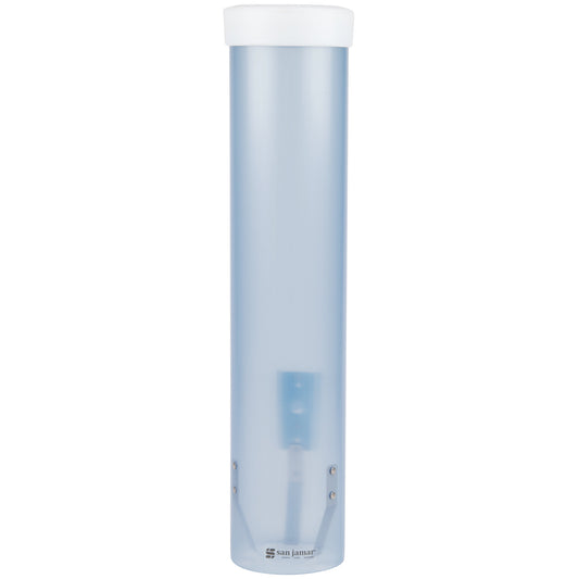 SAN JAMAR COOLER CUP DISPENSER "FROSTED BLUE" 16" 1 / EA