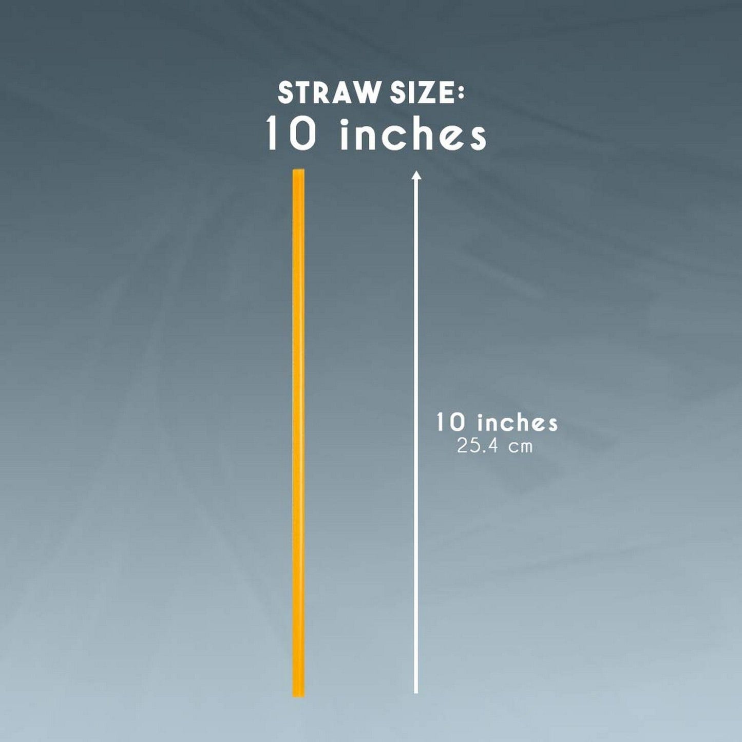 ORANGE STRAW / 10 INCH / PACK OF 300