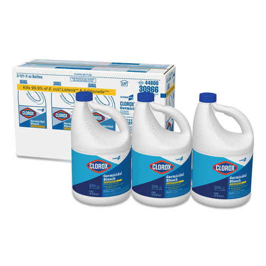 CLOROX CONCENTRATED GERMICIDAL BLEACH, REGULAR, 121OZ BOTTLE, 3/CARTON