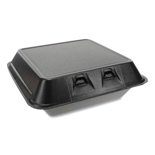 9 X 9 HINGED TRAY / FOAM / 1 COMPARTMENT / BLACK (150/CS)