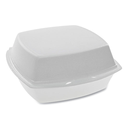 6 X 6 HINGED TRAY / FOAM / WHITE(500/CS)