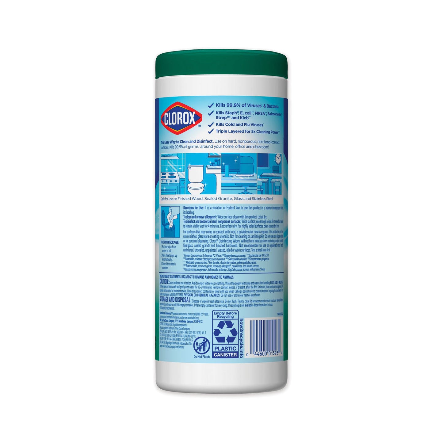 CLOROX DISINFECTING WIPES, 7 X 8, FRESH SCENT, 35/CANISTER (12/CS)