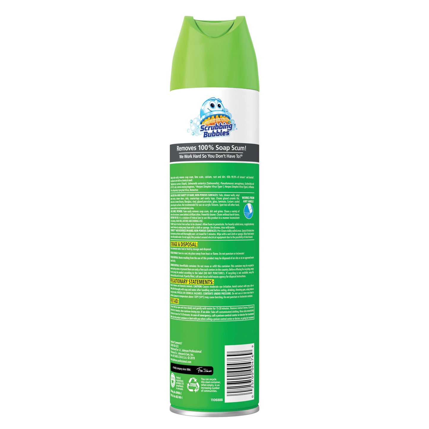 SCRUBBING BUBBLES / BATHROOM CLEANER / CLEAN FRESH SCENT / 25 OZ (12/CS)