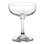 7 OUNCE COUPE GLASS. THIS GLASS MEASURES APPROX. 7OZ / 207ML WHEN FILLED TO THE RIM.