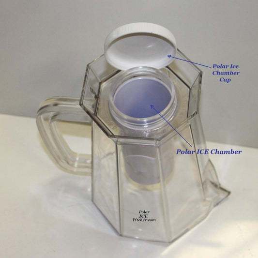 POLAR PITCHER WITH ALUMINUM CYLINDER - 60 OUNCE