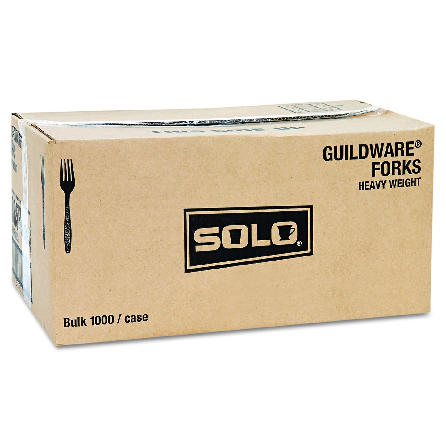 SOLO CUP CULTERY FORK HVY WT BLACK 1M CS