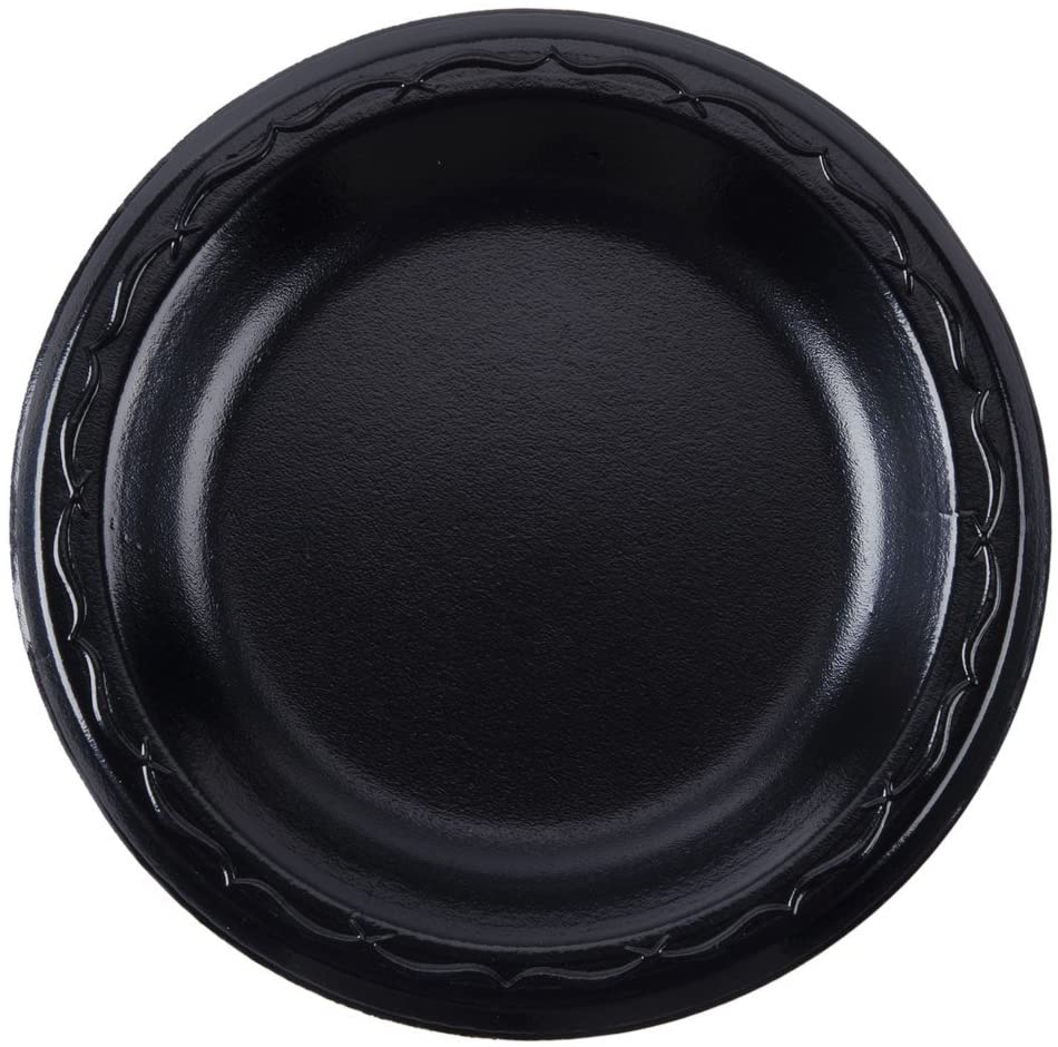 10.25" BLACK PLATE LAMINATED FOAM | CASE 500, 4 BAGS, 125 PER BAG