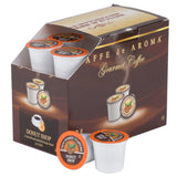 CAFFE DE AROMA DONUT BLEND COFFEE SINGLE SERVE CUPS - 24/BOX
