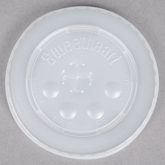 L16BL-0100 / DART STRAW SLOT LID / TRANSLUCENT (FITS 12-24 OZ) (100/20/2000)