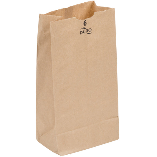 DURO 6 LB. BROWN PAPER BAG - 500/BUNDLE