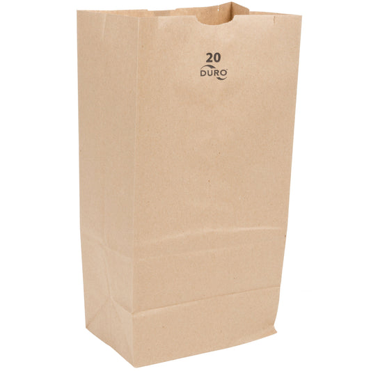 DURO 20 LB. BROWN PAPER BAG - 500/BUNDLE