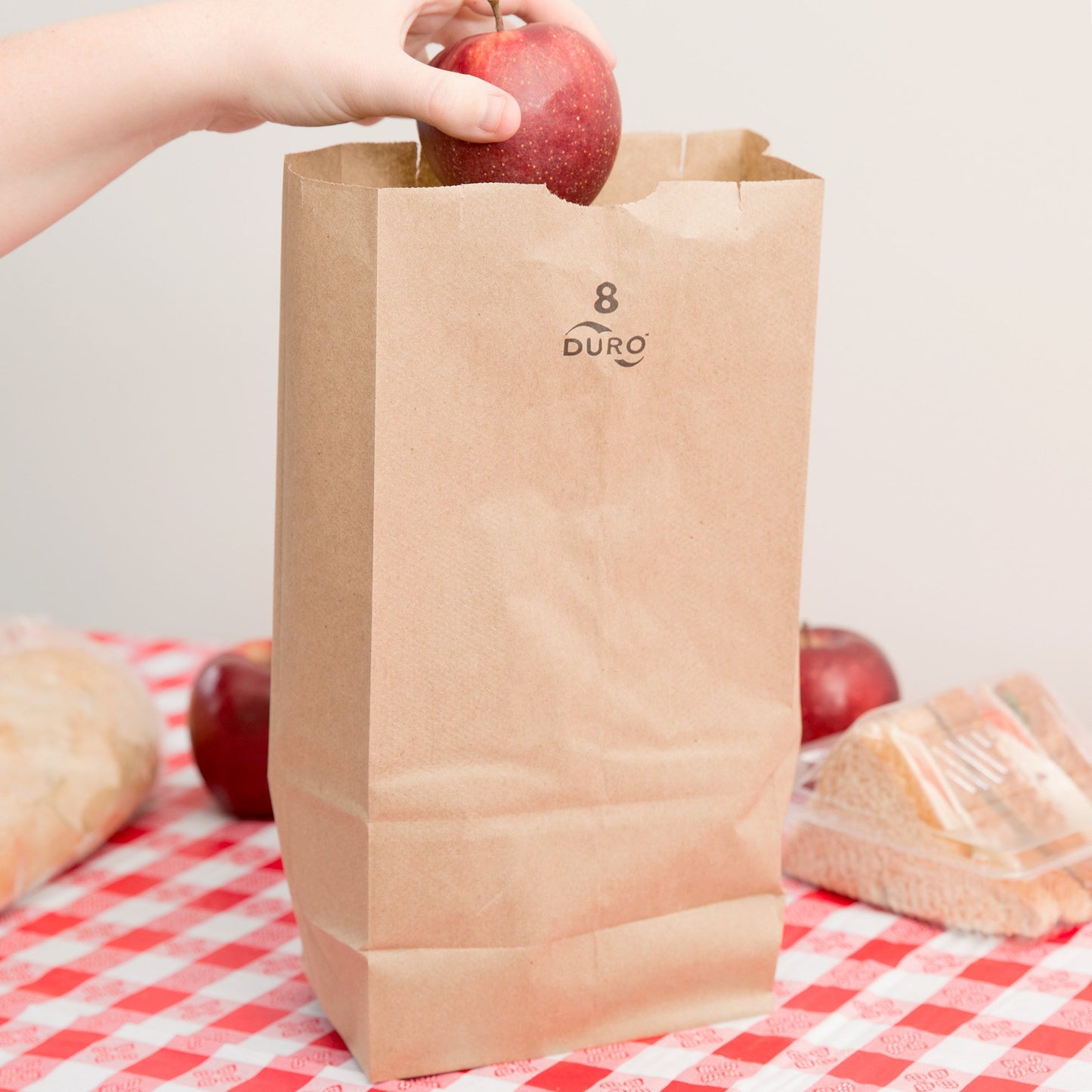 DURO 8 LB. BROWN PAPER BAG - 500/BUNDLE