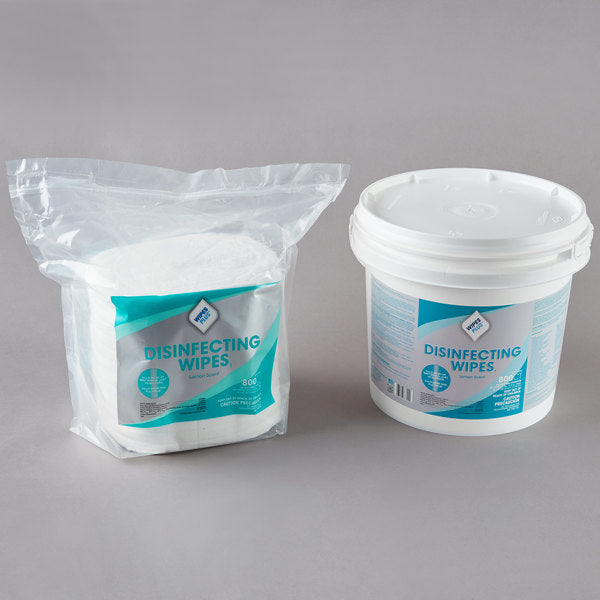 WIPESPLUS LEMON SCENT ALCOHOL FREE DISINFECTING WIPES AND BUCKET