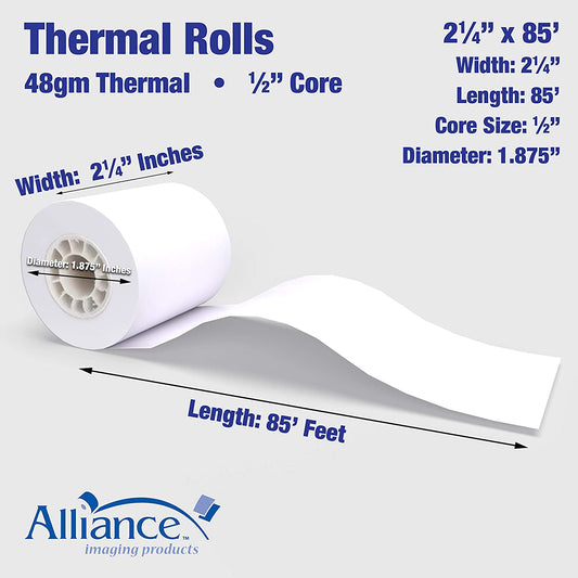 THERMAL REGISTER TAPE / 2.25 X 85' (50/CS)
