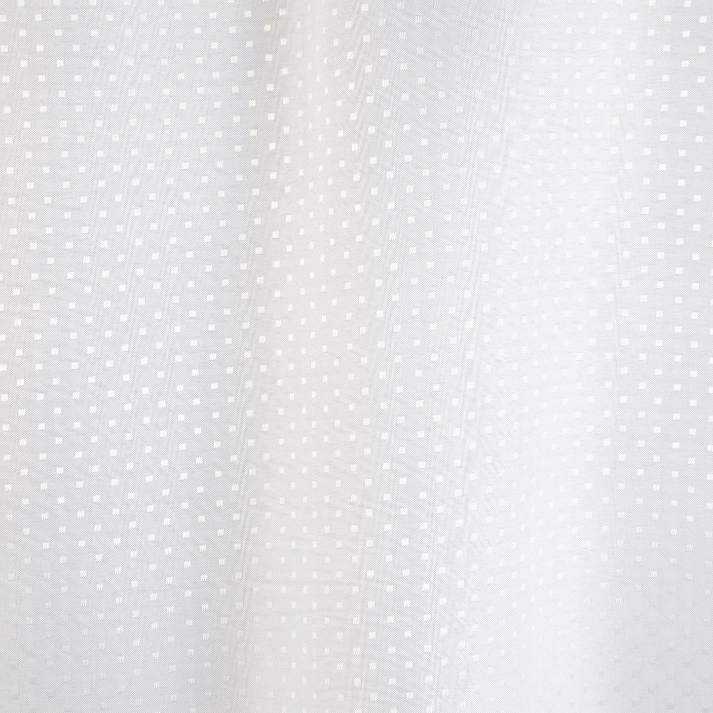 HOOKLESS HBH04PDT01L WHITE 8-GAUGE PIN DOT SHOWER CURTAIN WITH MATCHING FLAT FLEX-ON RINGS AND WEIGHTED CORNER MAGNETS - 71" X 77"