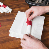 RED SELF-ADHERING PAPER NAPKIN BAND - (2,000/BOX)