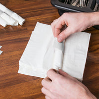 WHITE SELF-ADHERING PAPER NAPKIN BAND - (2,000/BOX)