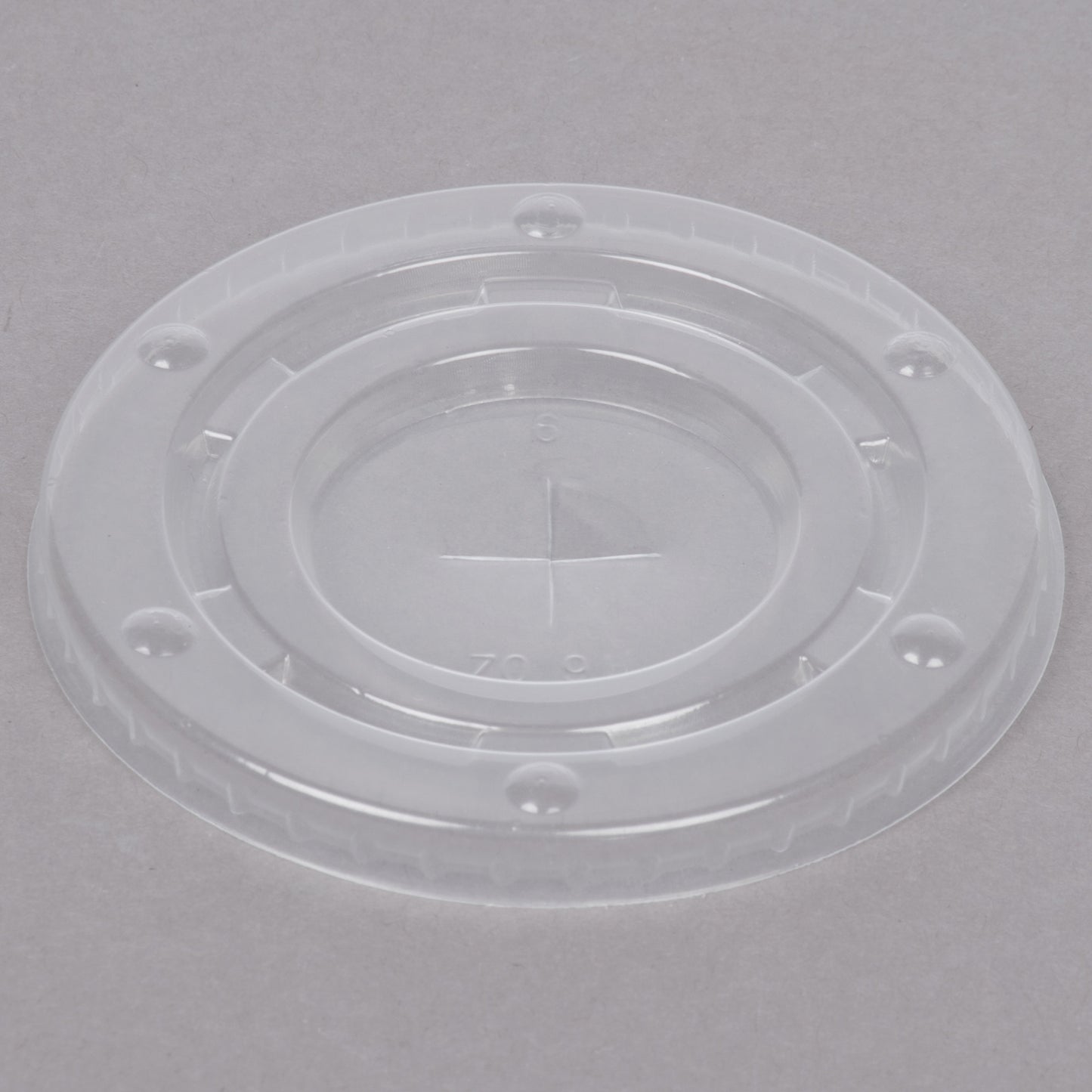 CHOICE 12-22 OZ. TRANSLUCENT COLD CUP FLAT LID WITH STRAW SLOT - 1000/CASE